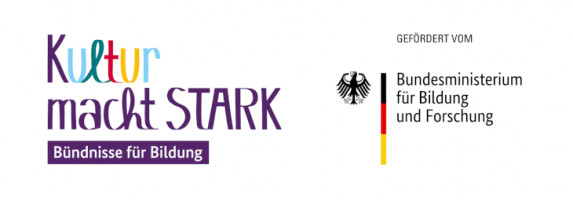 Logos von Kultur macht Stark und Bundesministerium für Bildung und Forschung
